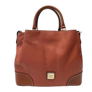 Dooney & Bourke‎ pebble caramel leather Brenna Satchel medium Habdbag purse